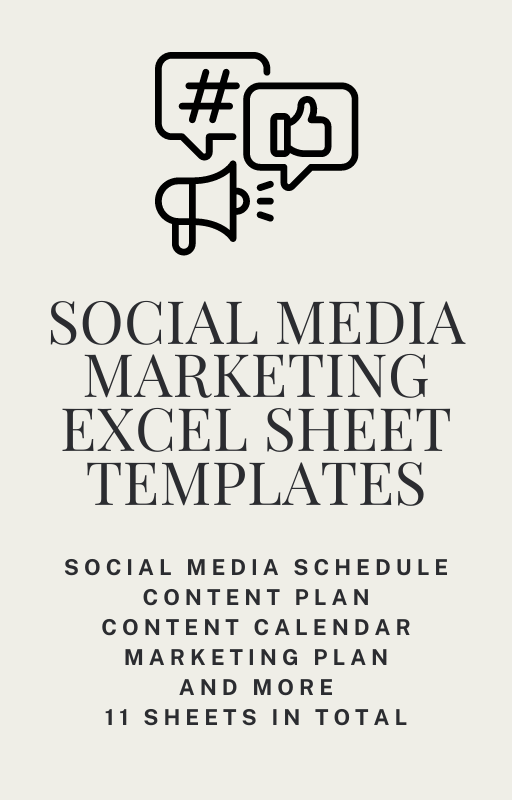 Social Media Marketing Excel Sheet Templates - Download Delight