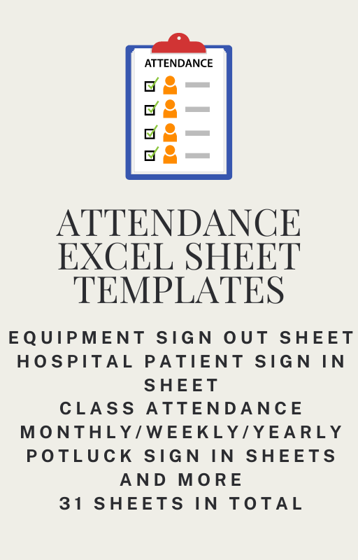 Attendance Excel Sheet Templates - Download Delight